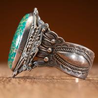 David Taliman (Dine, 1901-1967) Silver and Turquoise Cuff Bracelet