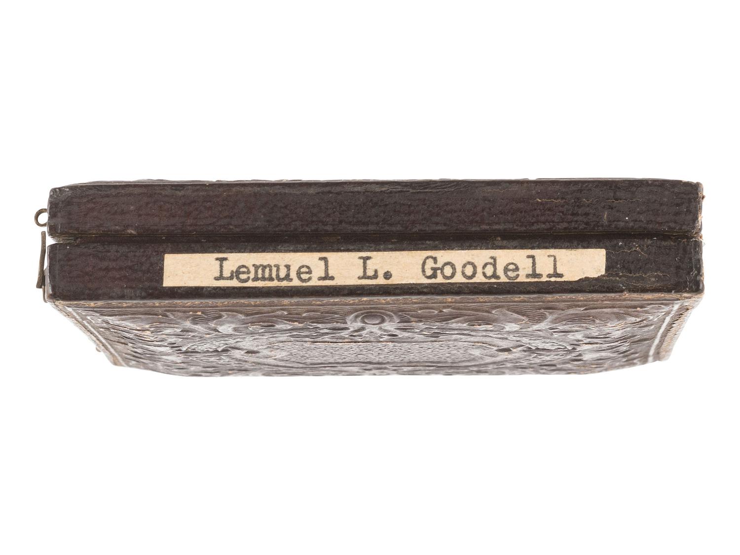 [WESTERN AMERICANA - MINING]. Sixth plate daguerreotype of a possible gold miner identified as Lemuel L. Goodell.