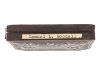 [WESTERN AMERICANA - MINING]. Sixth plate daguerreotype of a possible gold miner identified as Lemuel L. Goodell.