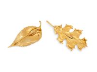 TIFFANY & CO., COLLECTION OF YELLOW GOLD LEAF BROOCHES