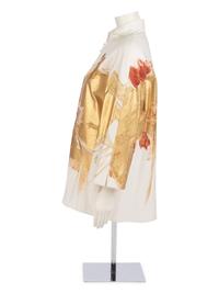 Chado Ralph Rucci Gold Painted Cotton Jacket, 1990-2000s