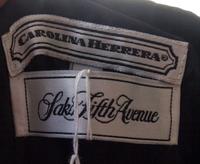 A Carolina Herrera Black Velvet Dress, Size 10.