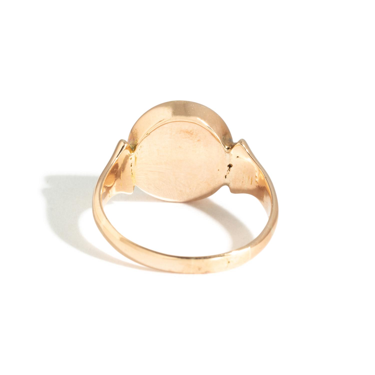 A Neoclassical Gold and Carnelian Finger Ring with a Satyr