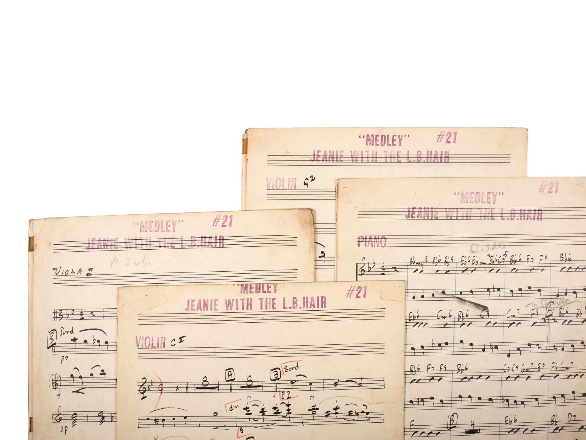 [WORLD WAR II] -- [MILLER, Glenn (1904-1944)]. World War II-era archive of manuscript scores and ephemera related to the Glenn Miller Army Air Force Band and associated musicians and orchestras.