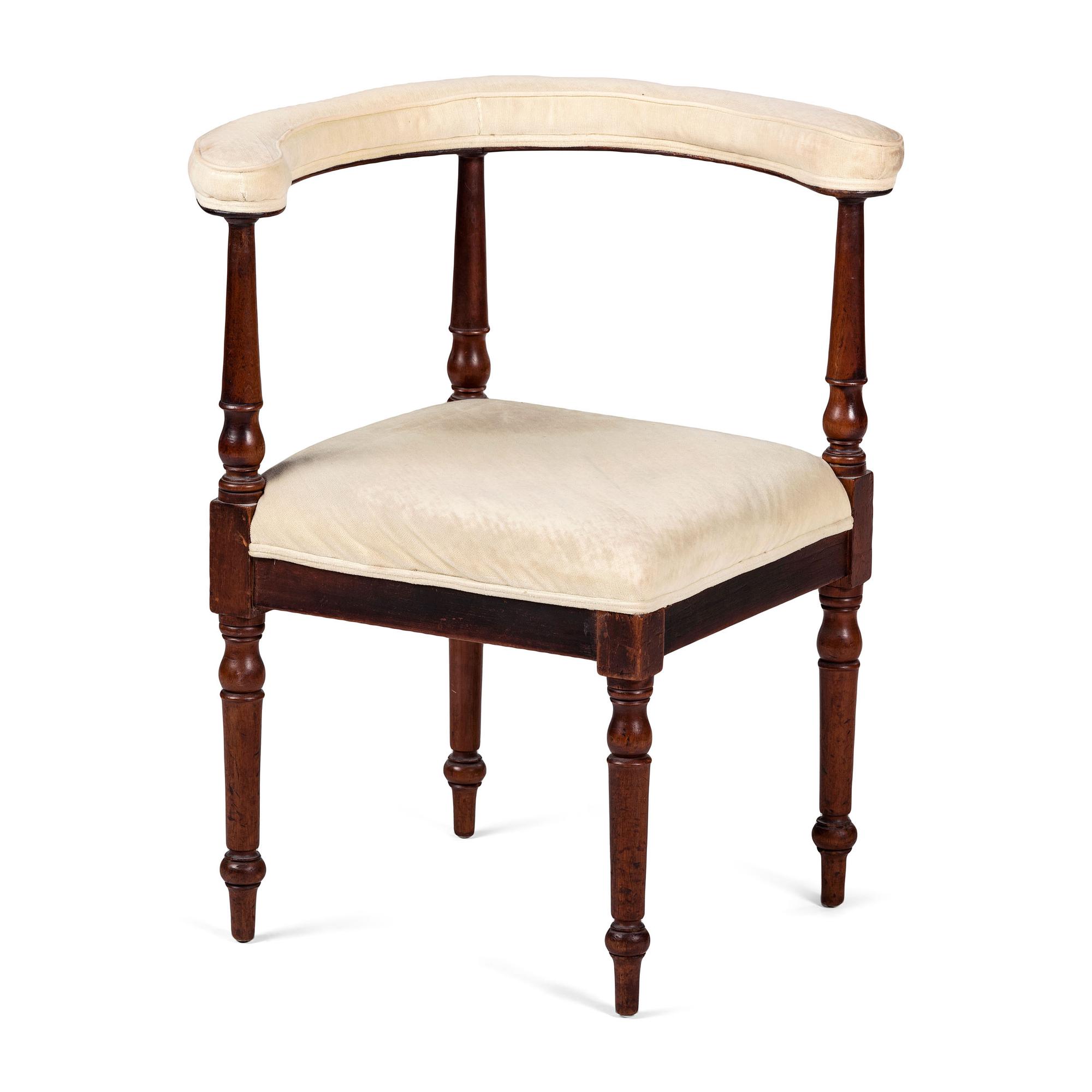 A Continental Turned Corner Chair