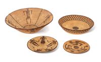 Four Pima Baskets Diameter of largest 14 1/2 inches