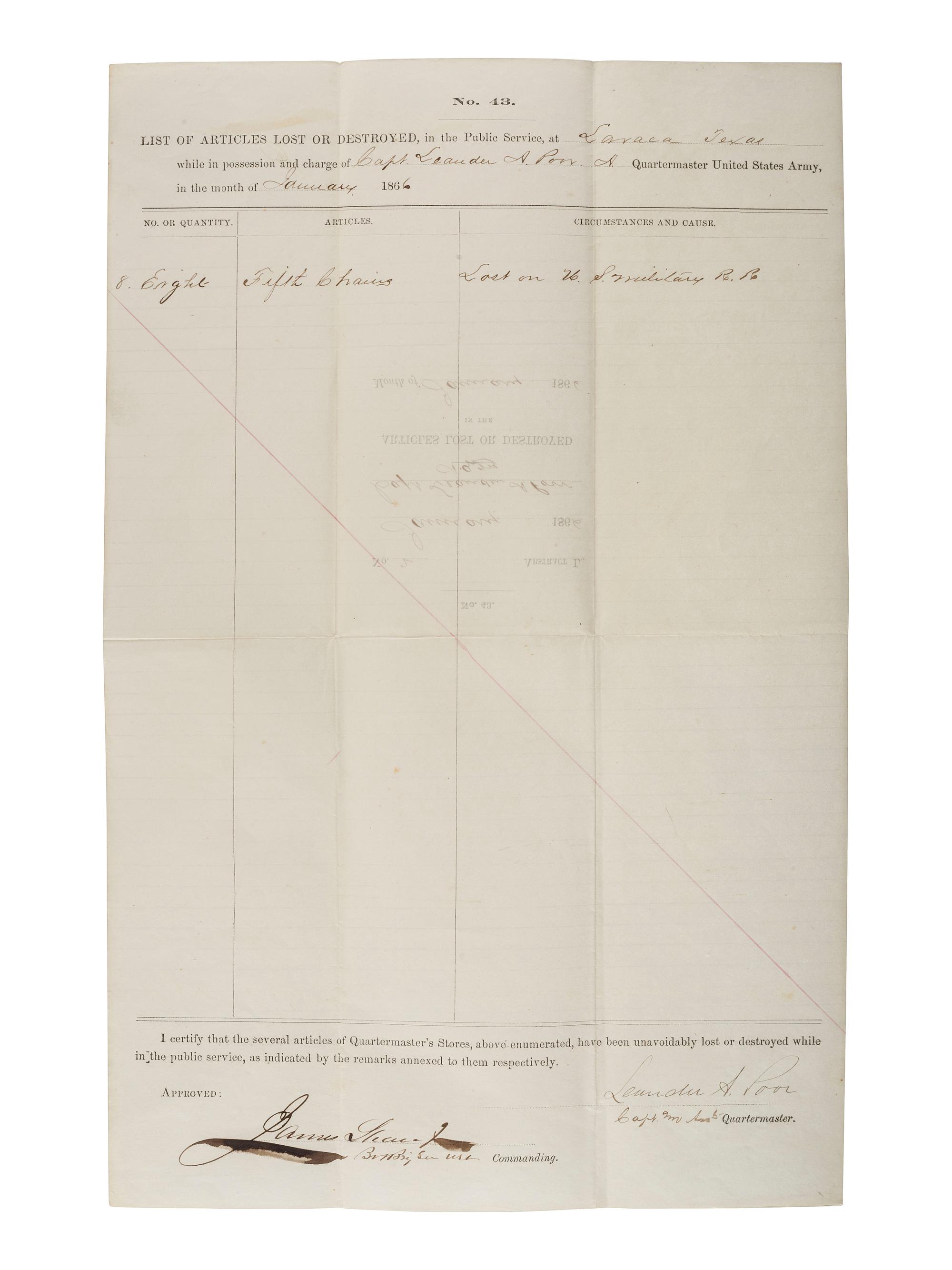 [CIVIL WAR]. A group of Civil War signatures highlighted by a signed CDV of Union General William F. Smith.