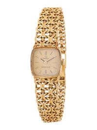 OMEGA FOR TIFFANY & CO., YELLOW GOLD WATCH