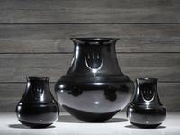 Blackware Pottery, with Bear Paws