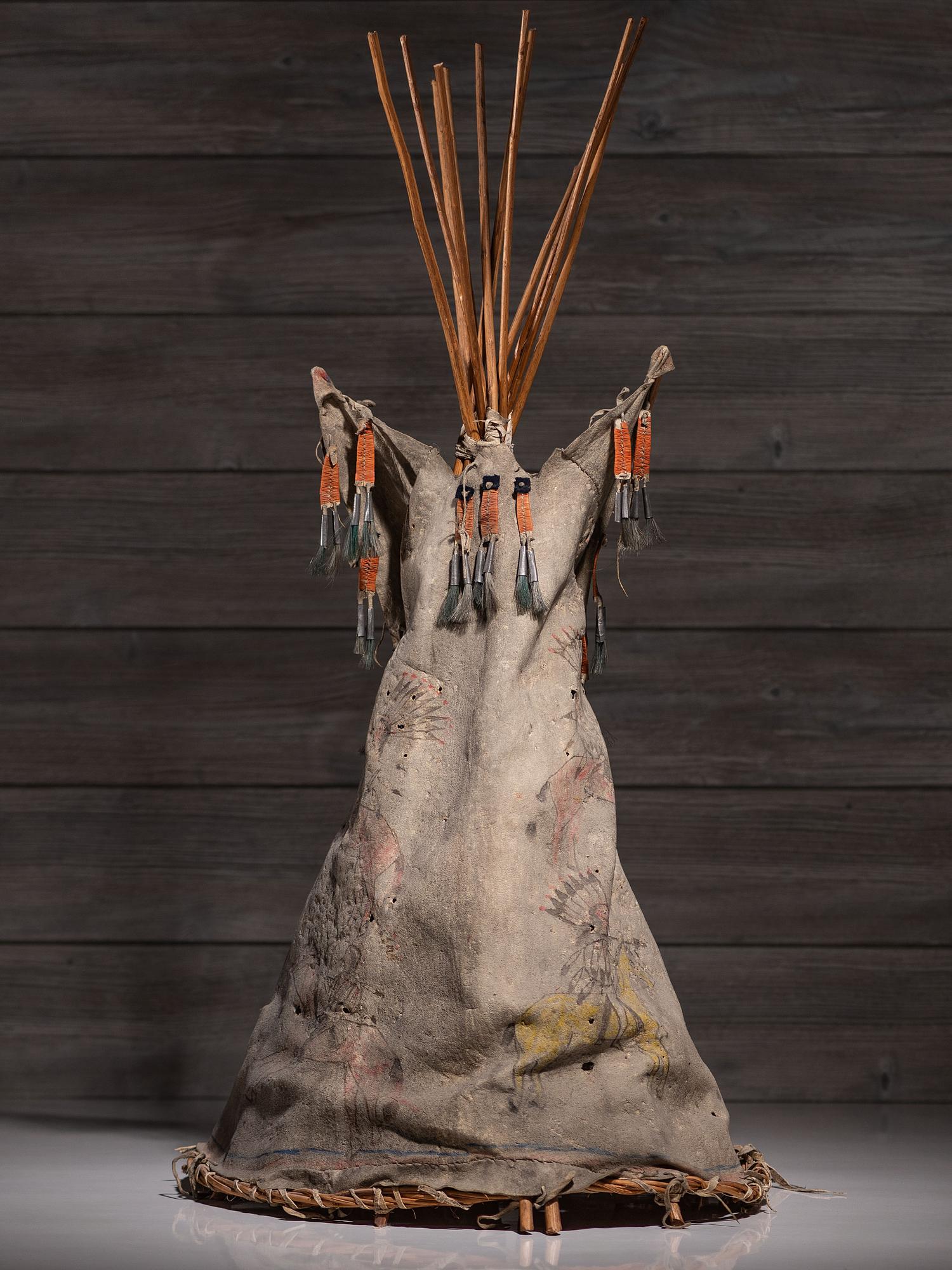 Sioux Painted Hide Model Tipi