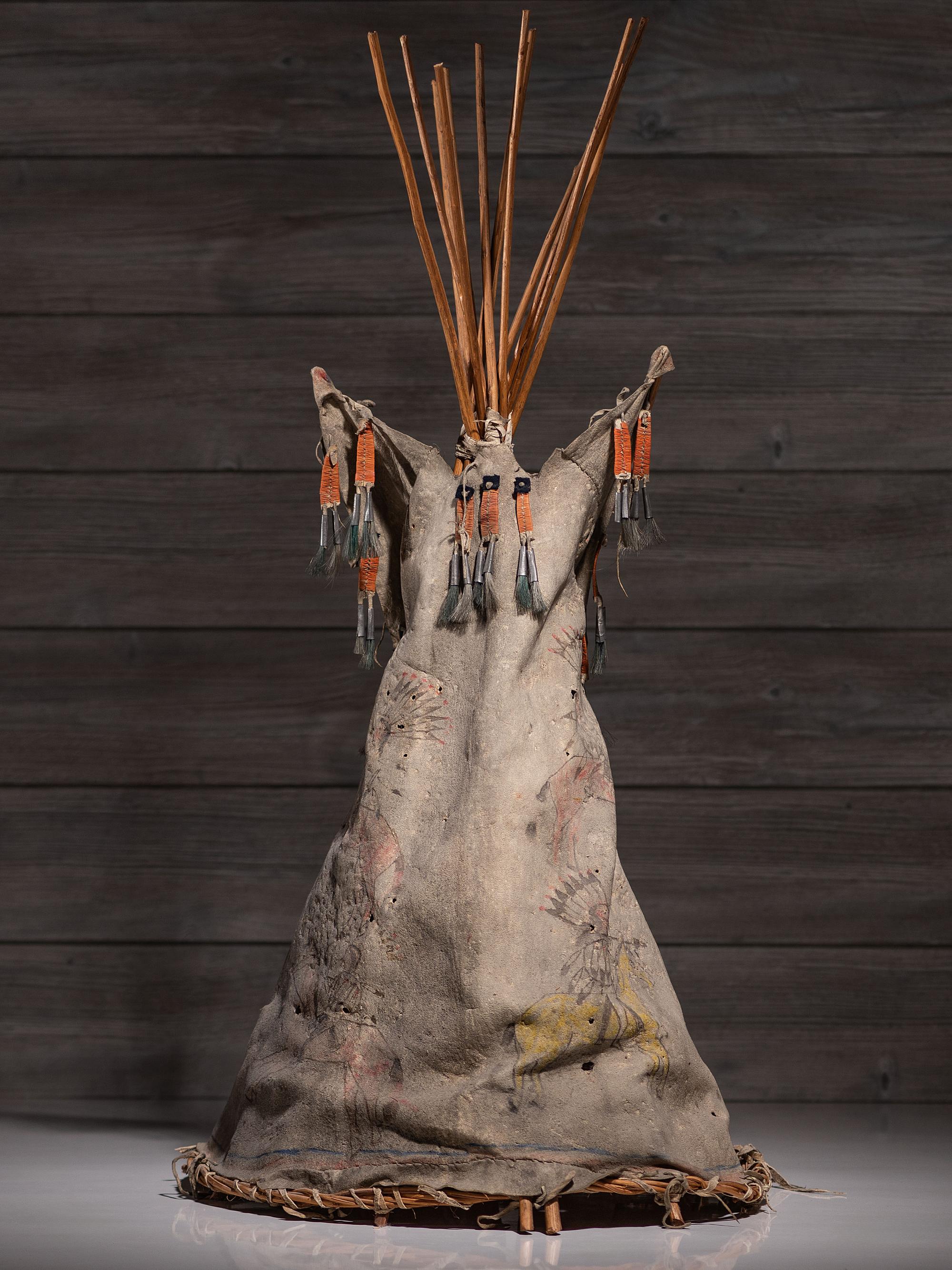 Sioux Painted Hide Model Tipi