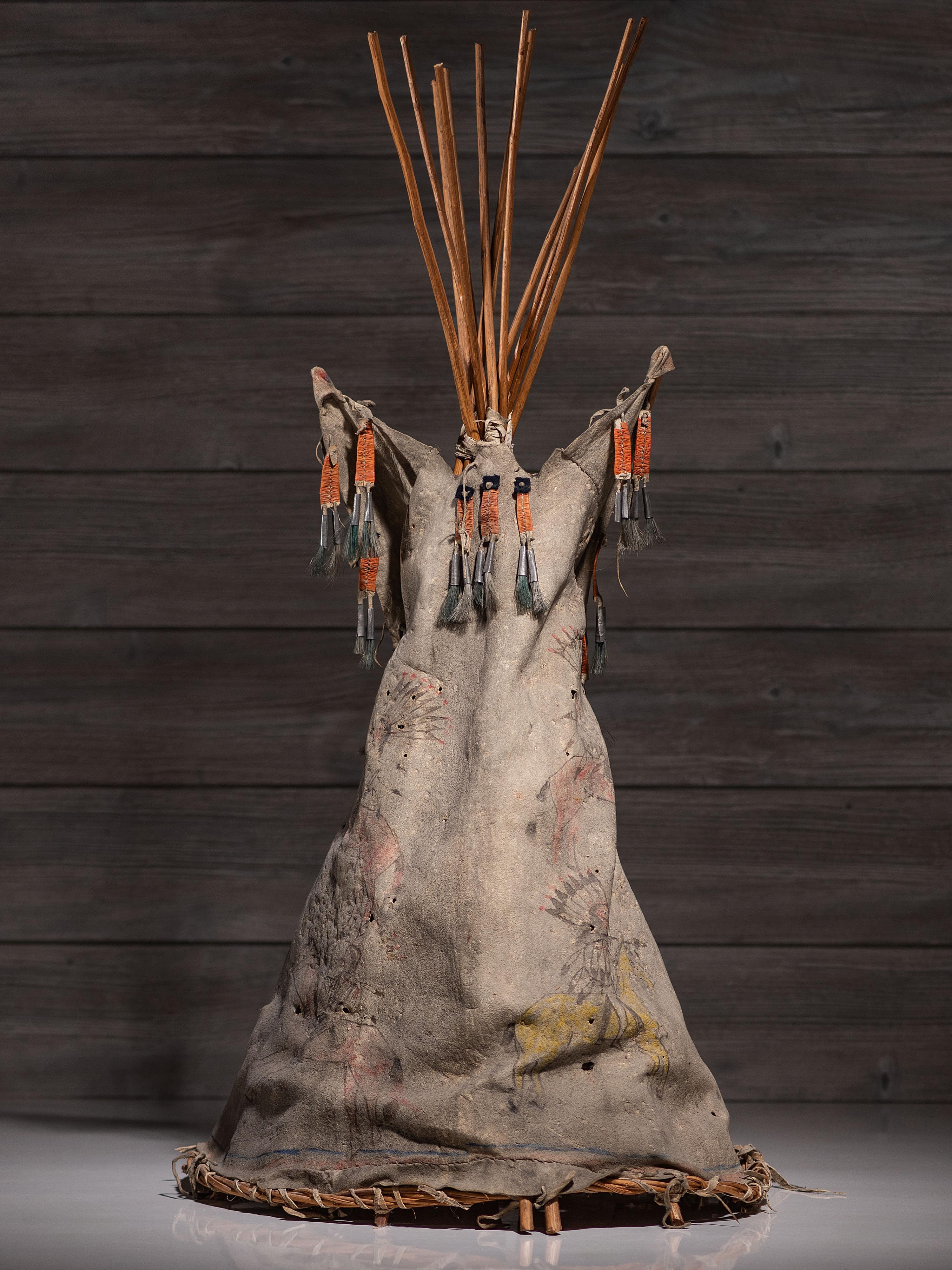 Sioux Painted Hide Model Tipi