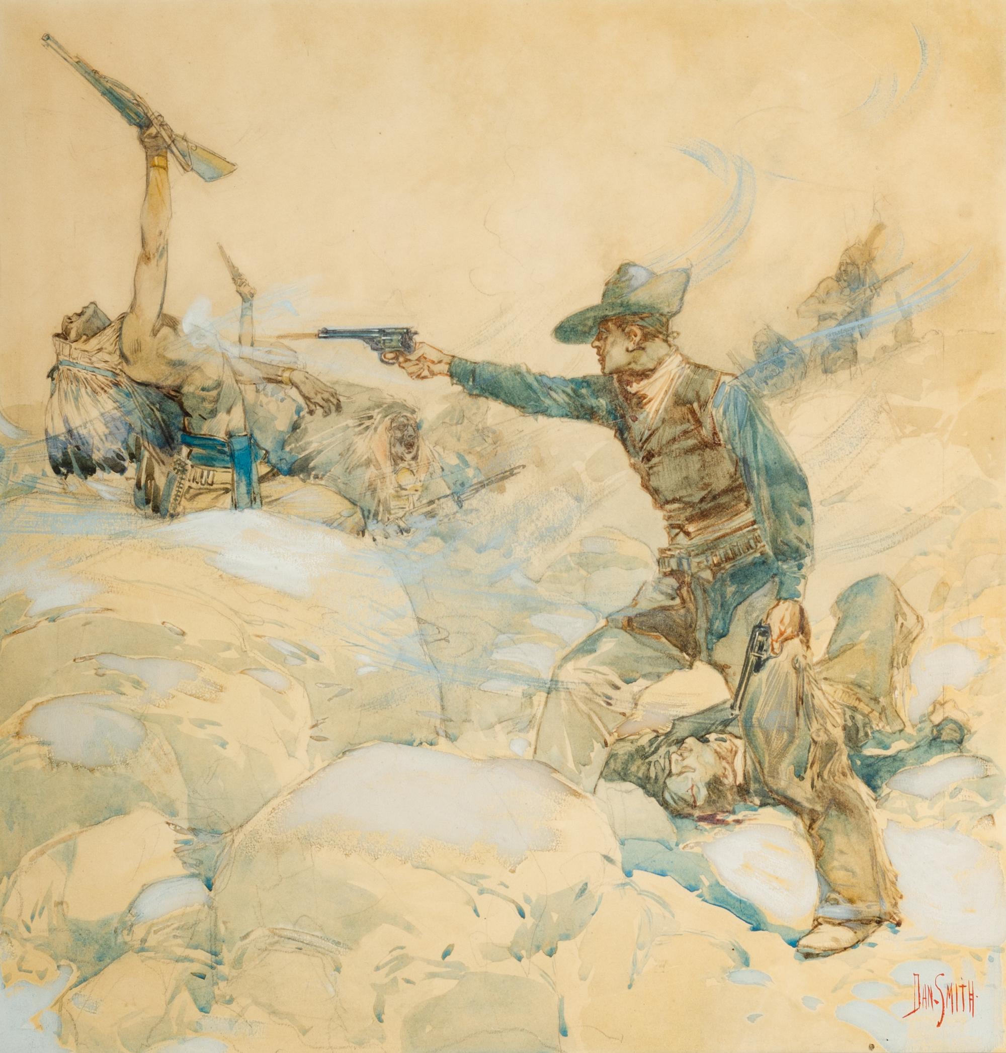 Dan Smith Sight 15 1/2 x 14 1/2 inches — (American, 1865-1934)