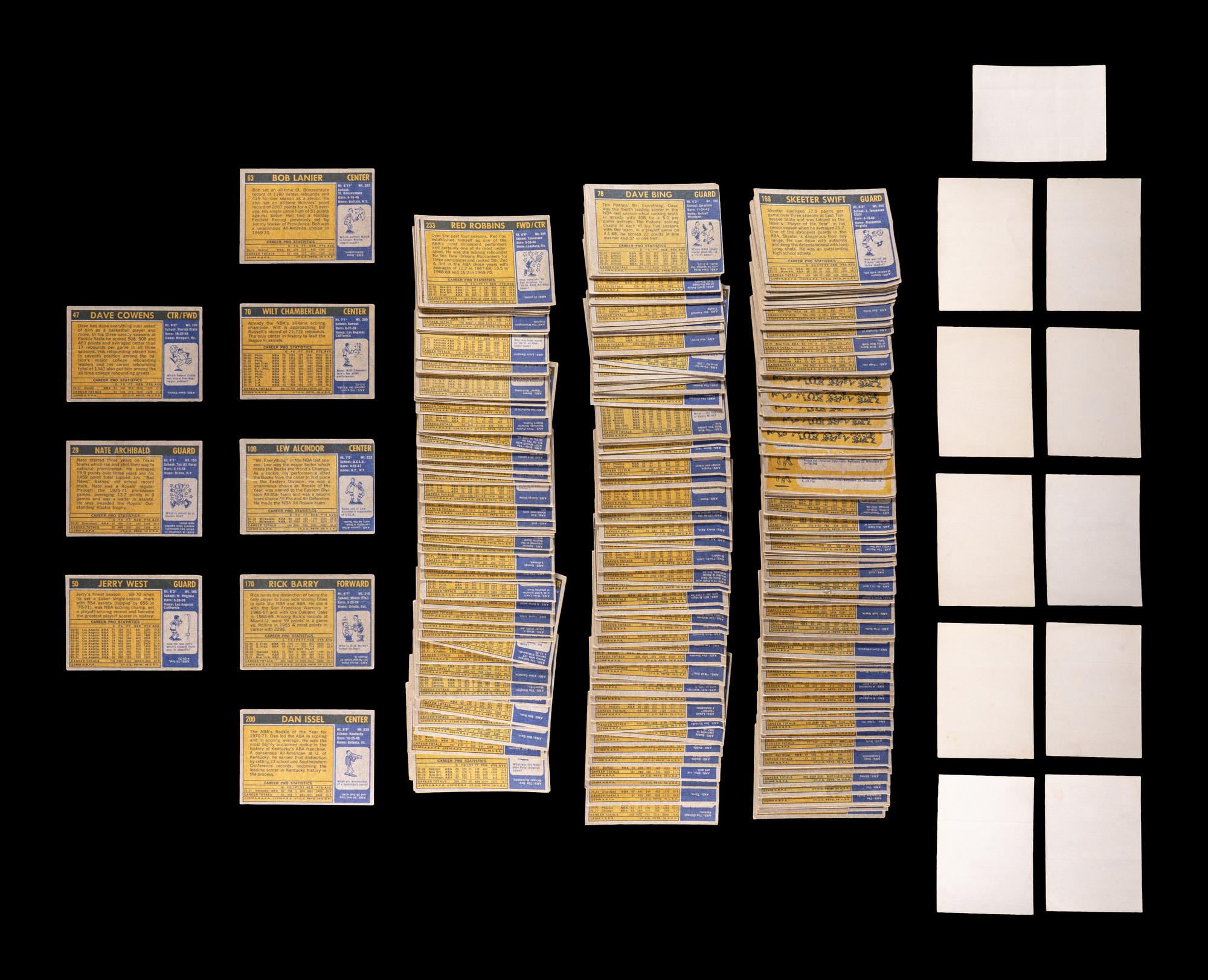 A Near Set of 1971-72 Topps Basketball Cards (192/233) With Duplicates