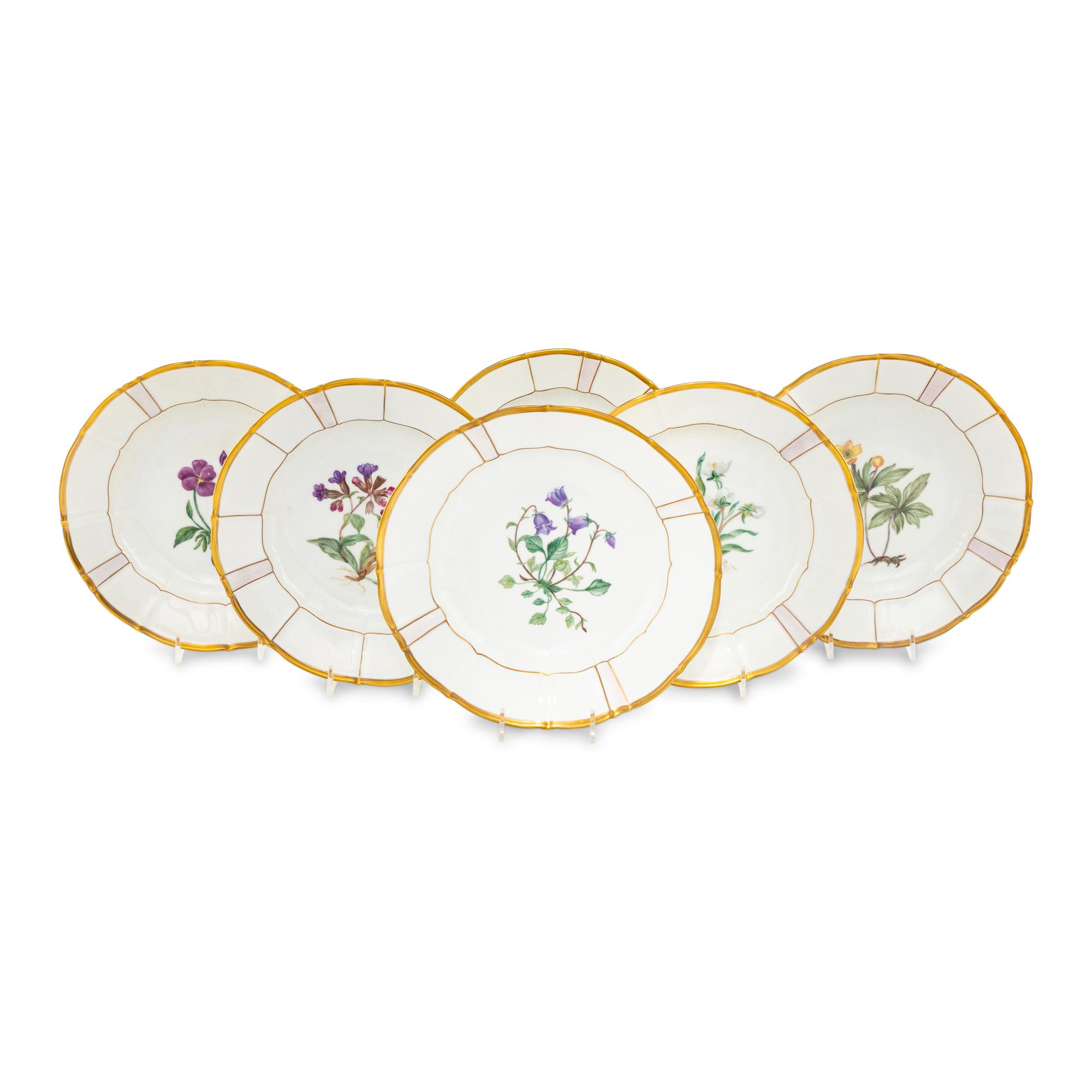 A Set of Six Bing and Grondahl Porcelain Soup Bowls
