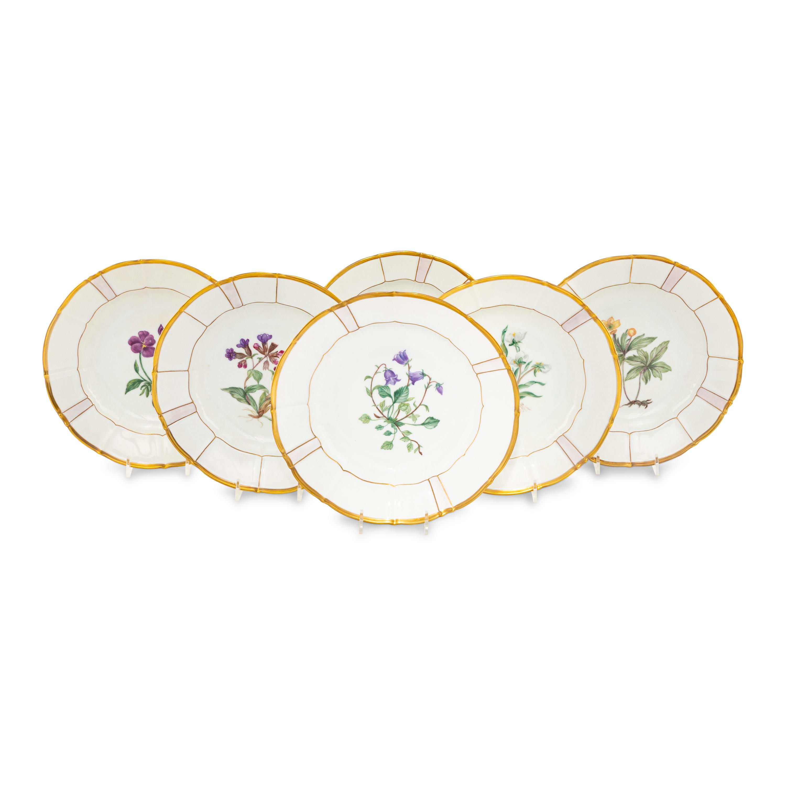 A Set of Six Bing and Grondahl Porcelain Soup Bowls