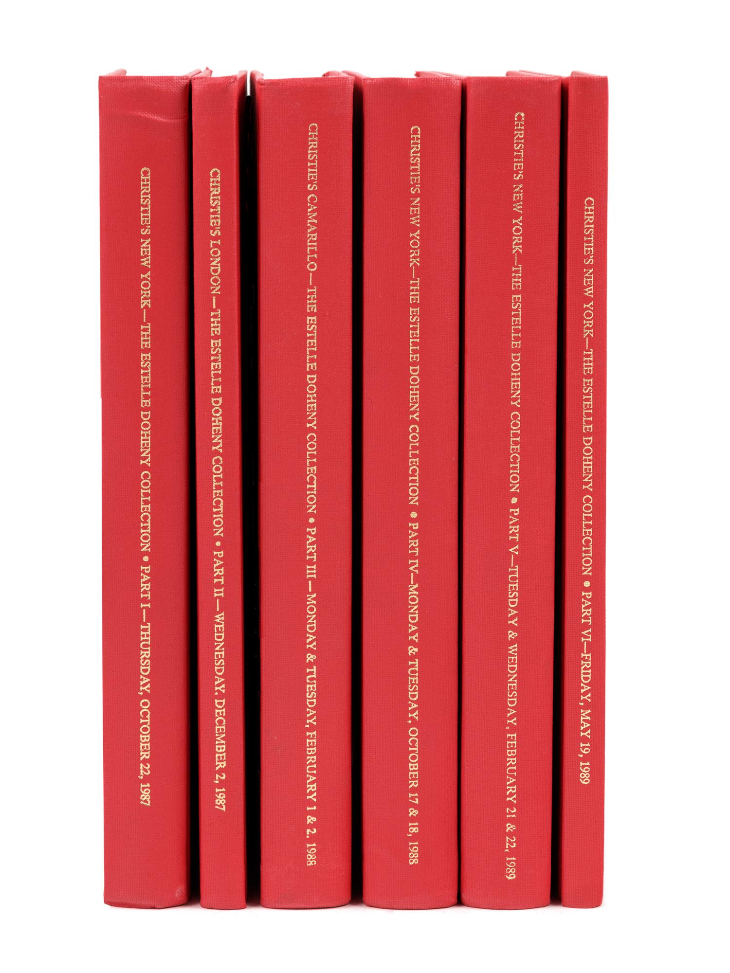 [BOOKS ABOUT BOOKS]. [DOHENY, Estelle]. The Estelle Doheny Collection . New York: Christie's, 1987-1989.
