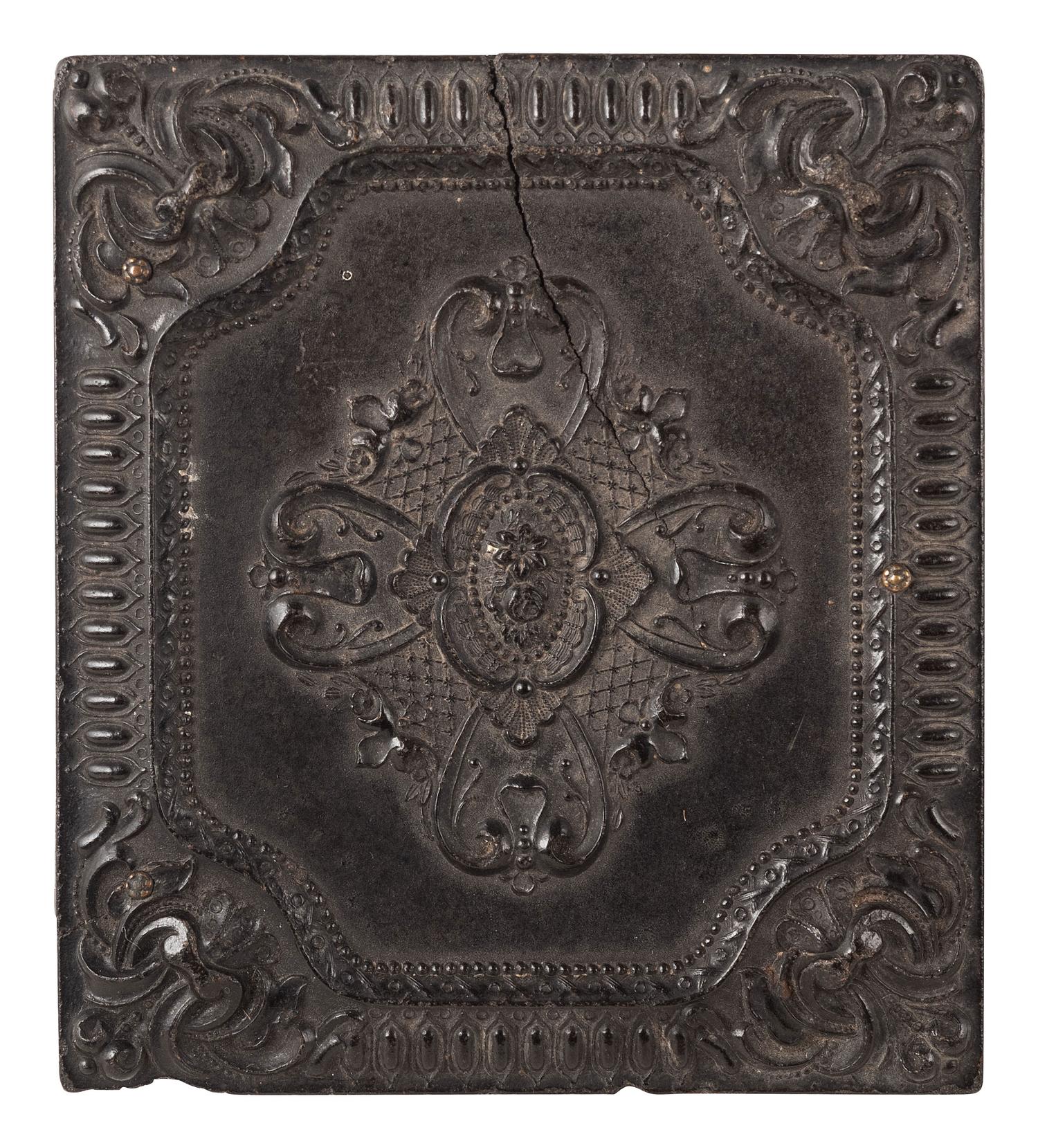 [CIVIL WAR]. Sixth plate tintype of Corporal Theodore Creamer, 1st Iowa Cavalry, DOW sustained at the Skirmish at Terre Noire Creek, AR.