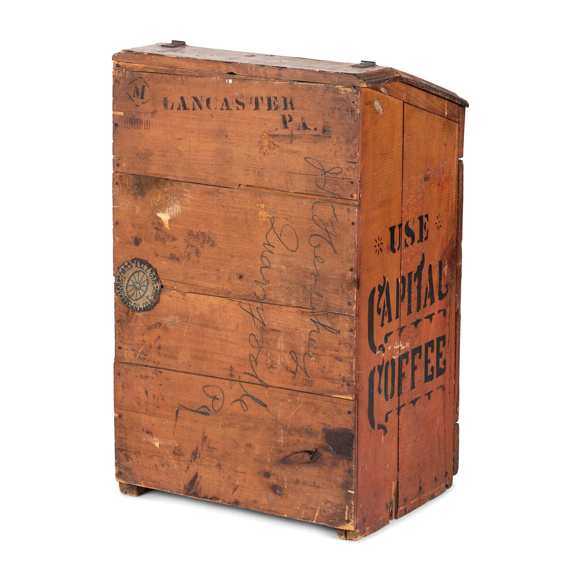 A Capital Coffee Painted Wood Store Bin