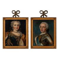 French School, 18th Century — Pair of Portraits