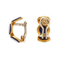 COLLECTION OF YELLOW GOLD AND LAPIS LAZULI JEWELRY
