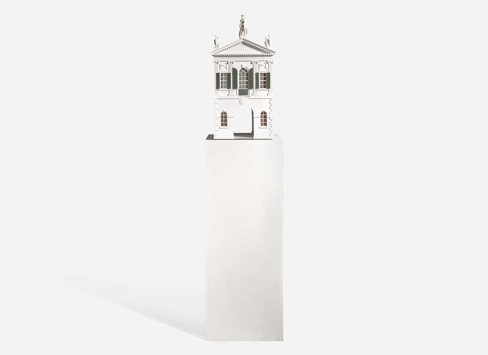 A painted wood architectural model of the Derby Summer House in Salem, MA, 20th / 21st century