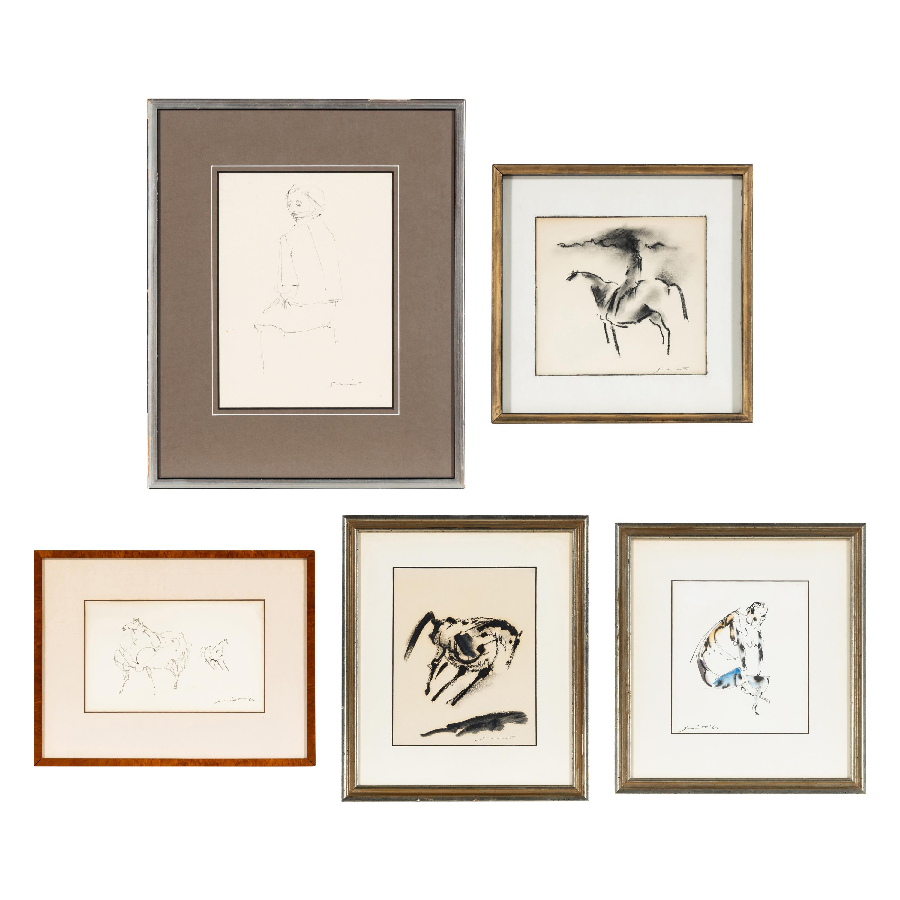 Walter Quirt (American, 1902–1968) — A Group of 5 Drawings
