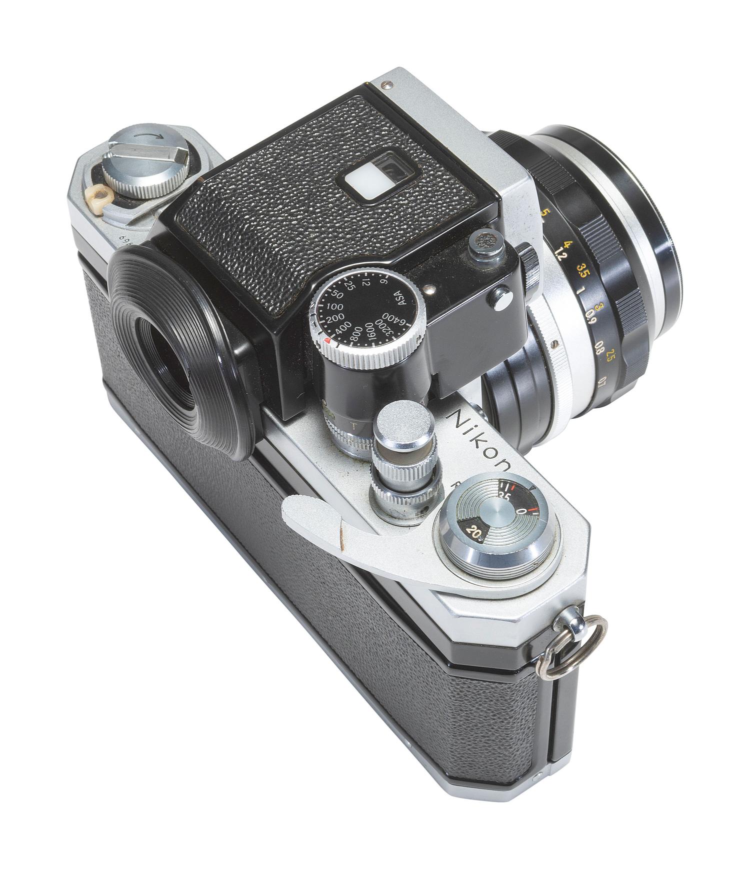 [CAMERAS]. Nikon F 35mm camera outfit with additional lenses and other accessories.