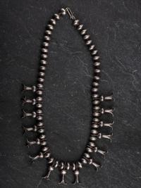 Navajo Silver Squash Blossom Necklace and Earrings