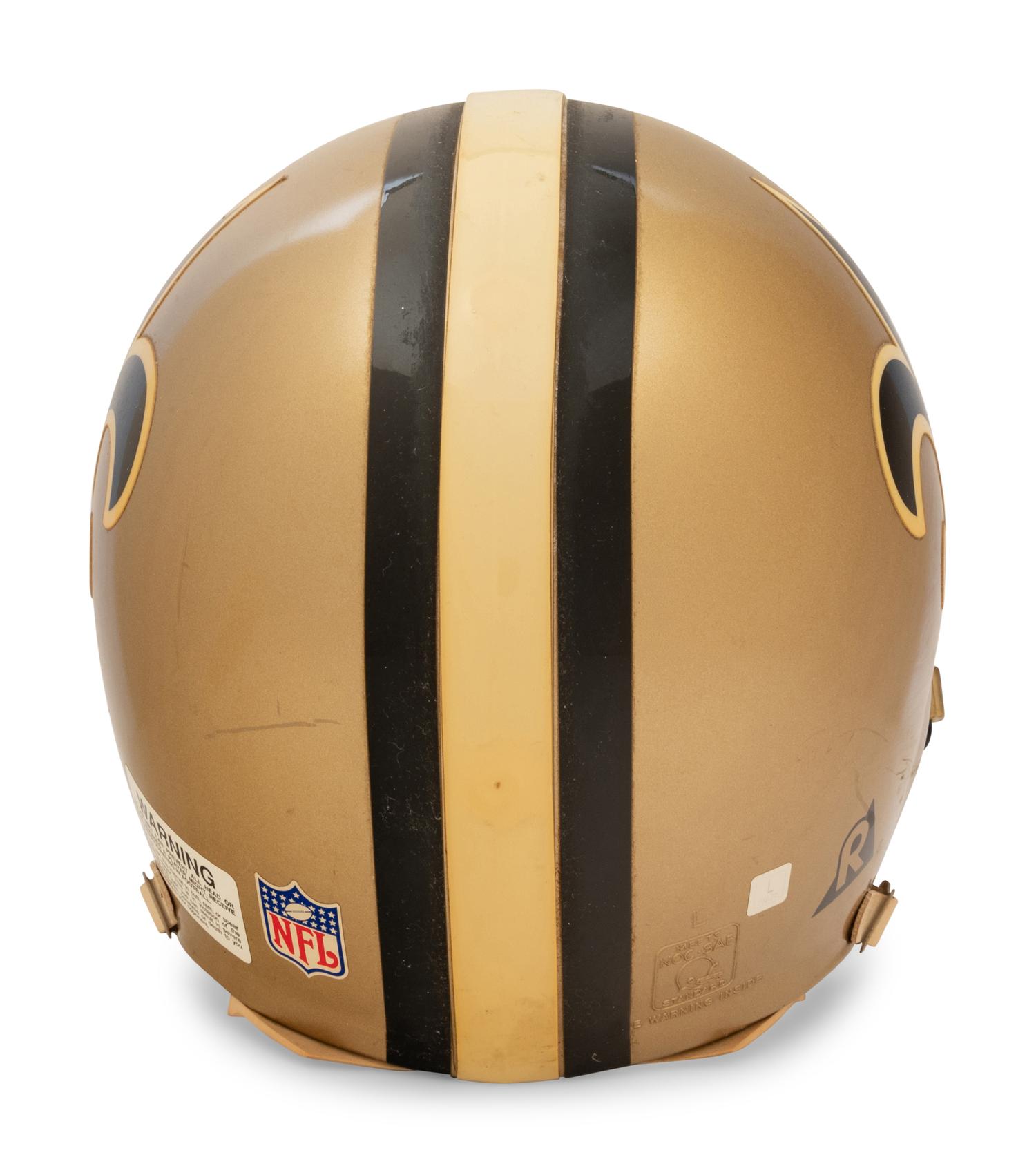 A New Orleans Saints Riddell Football Helmet Formerly Displayed at Mike Ditka's Restaurant