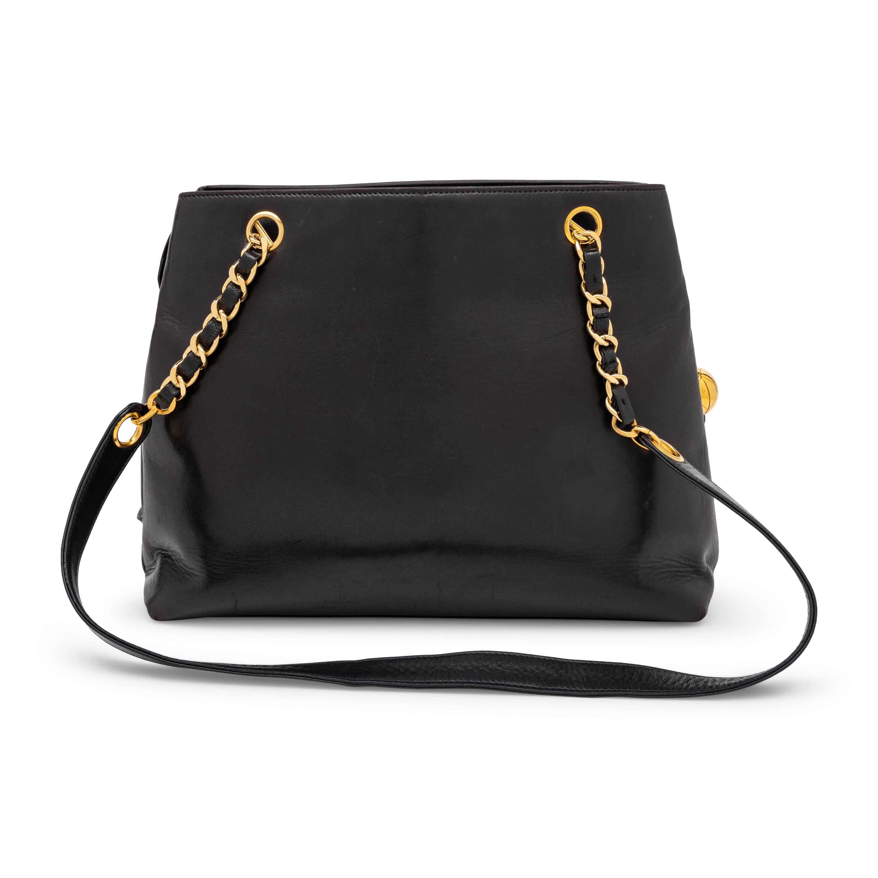 Chanel, Front Pocket Bag in Black Leather