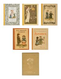 [CHILDREN'S BOOKS]. GREENAWAY, Kate (1846-1901). Almanack for 1883 [ -1895 ]. London: George Routledge & Sons, 1883[-1895]. -- Almanack & Diary for 1897 . London: J.M. Dent & Co., [1896].