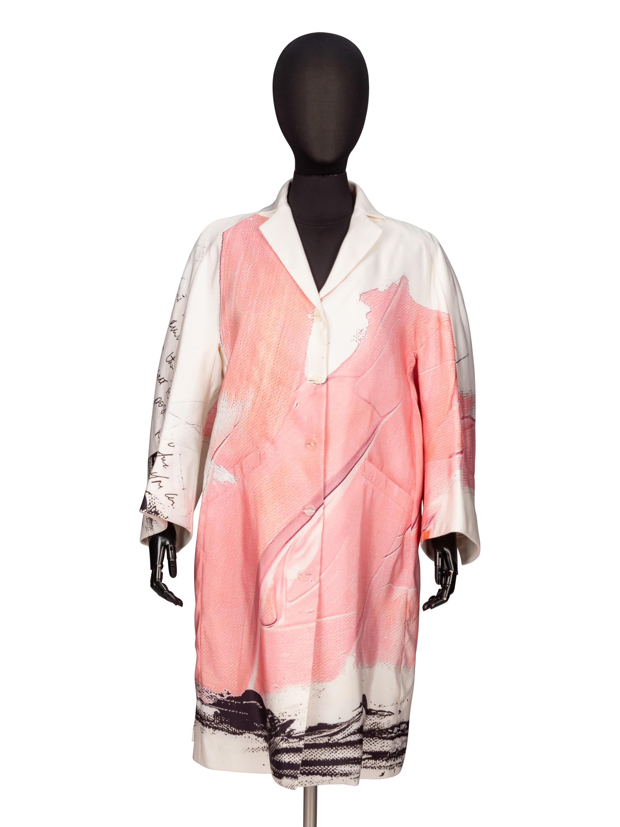 RALPH RUCCI, PRINTED SILK JACKET