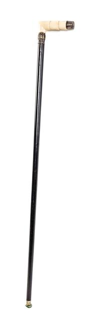 A Continental Ivory Handled Cane, Length of handle 4 x length overall 32 inches.