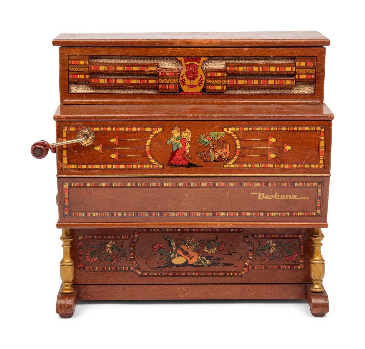 A Miniature Spanish Barrel Piano by Vervena