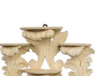 A Pair of Northern European Cream-Painted Brackets
