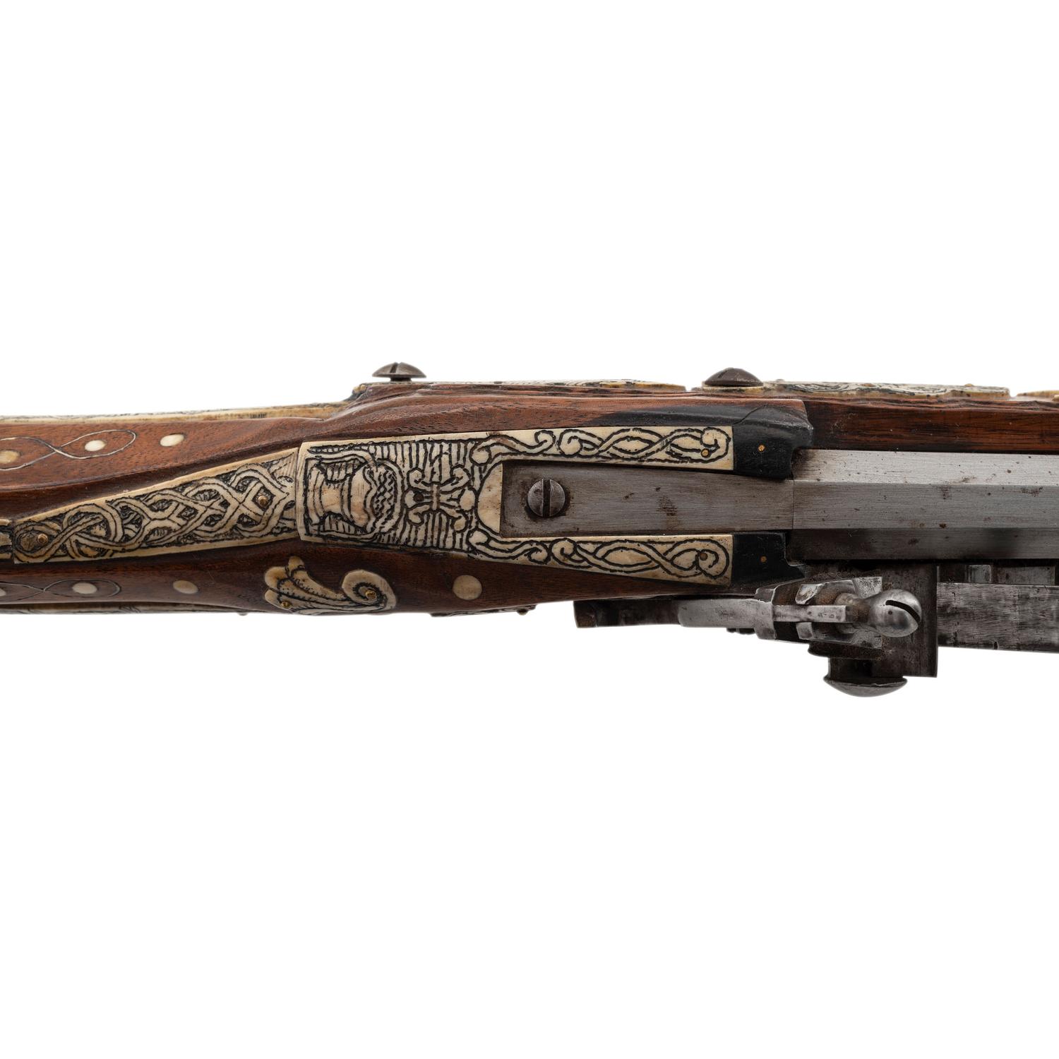Contemporary Franco-German Snaphaunce Rifle with Venus Motifs