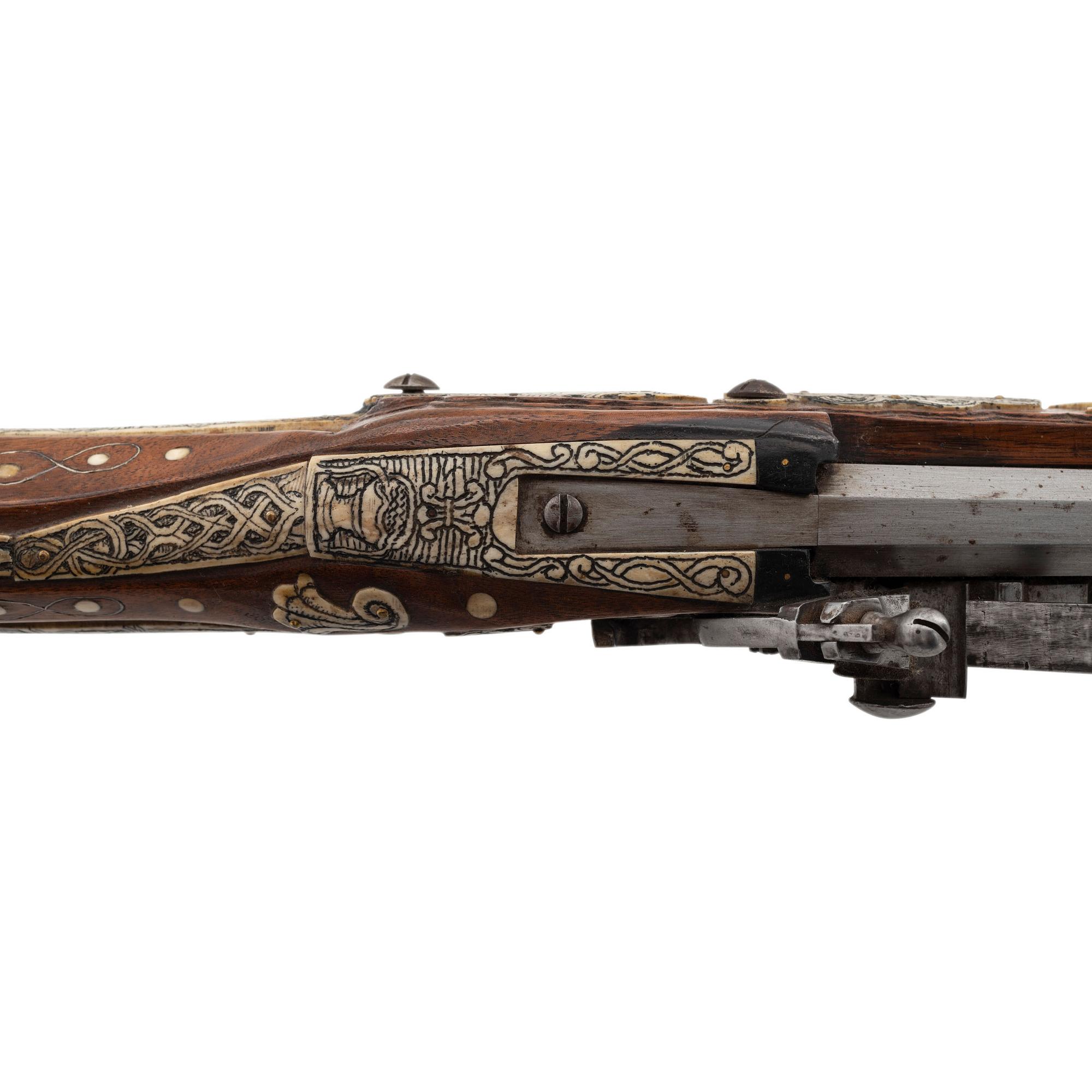 Contemporary Franco-German Snaphaunce Rifle with Venus Motifs