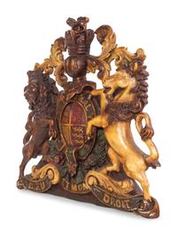 A Composition Relief Depicting the Royal Coat of Arms of the United Kingdom