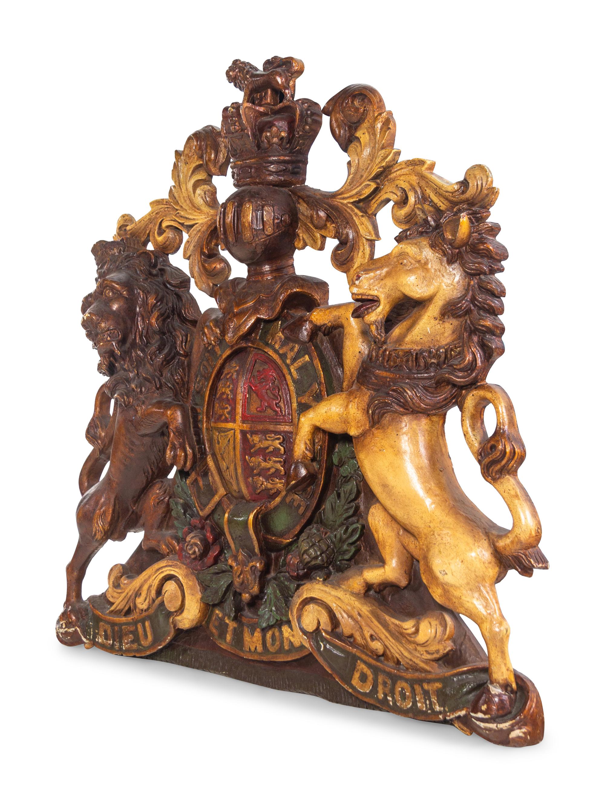 A Composition Relief Depicting the Royal Coat of Arms of the United Kingdom