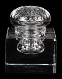 A Baccarat Cut Glass Inkwell