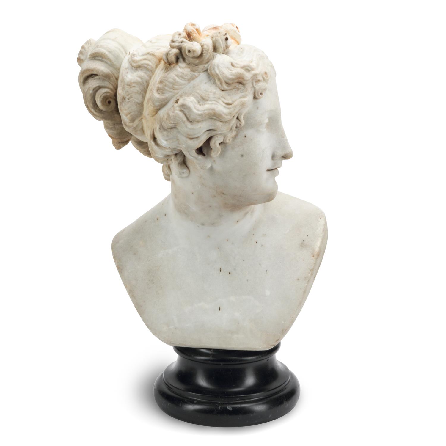 An Italian Marble Bust of Venus Italica