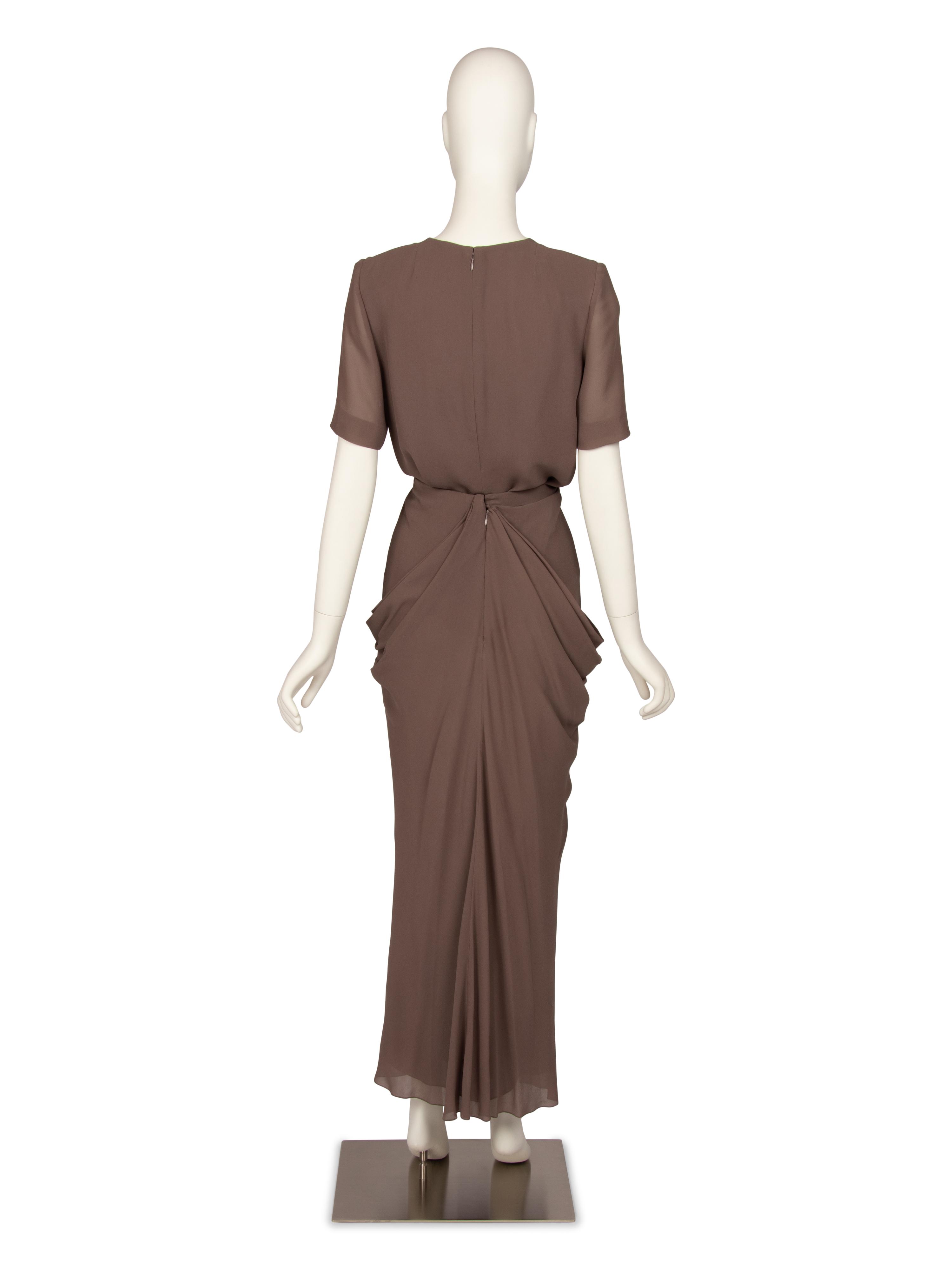 Christian Dior Haute Couture Brown Skirt Ensemble, 2000s