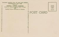 A Mickey Cochrane Hall of Fame Postcard With Cut Gordon Cochrane Signature (Beckett Authentication Services Pre Certified)
