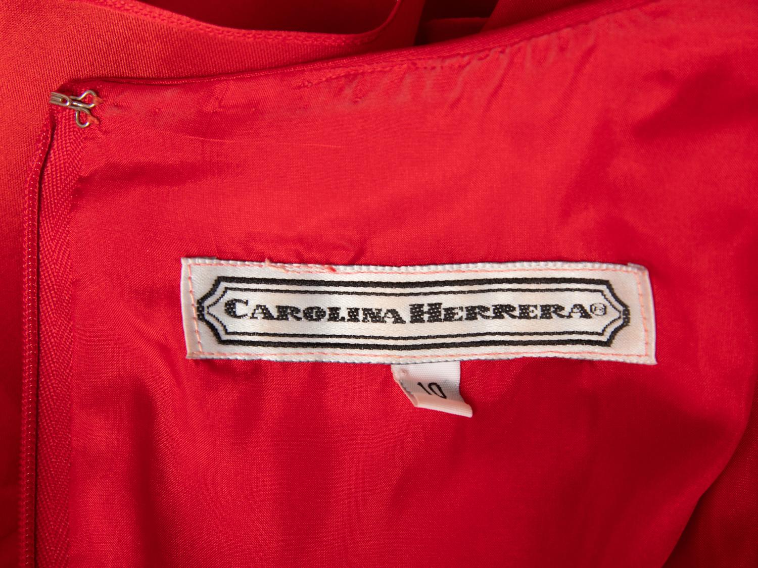 Carolina Herrera, Red Cocktail Dress, 1992