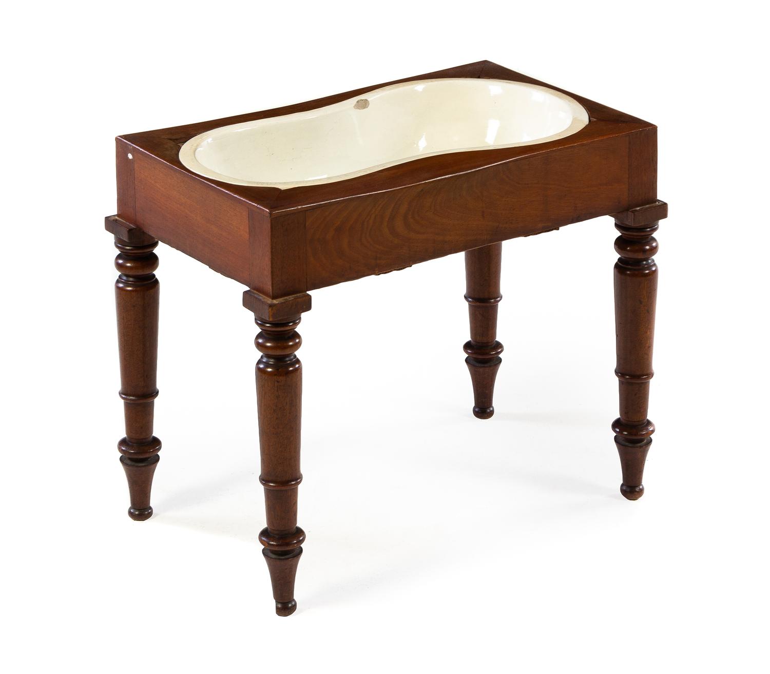 An American Mahogany Stool Height 18 1/2 x width 21 3/4 x depth 13 1/2 inches. — 19TH CENTURY