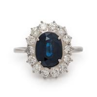 Sapphire and Diamond Ring