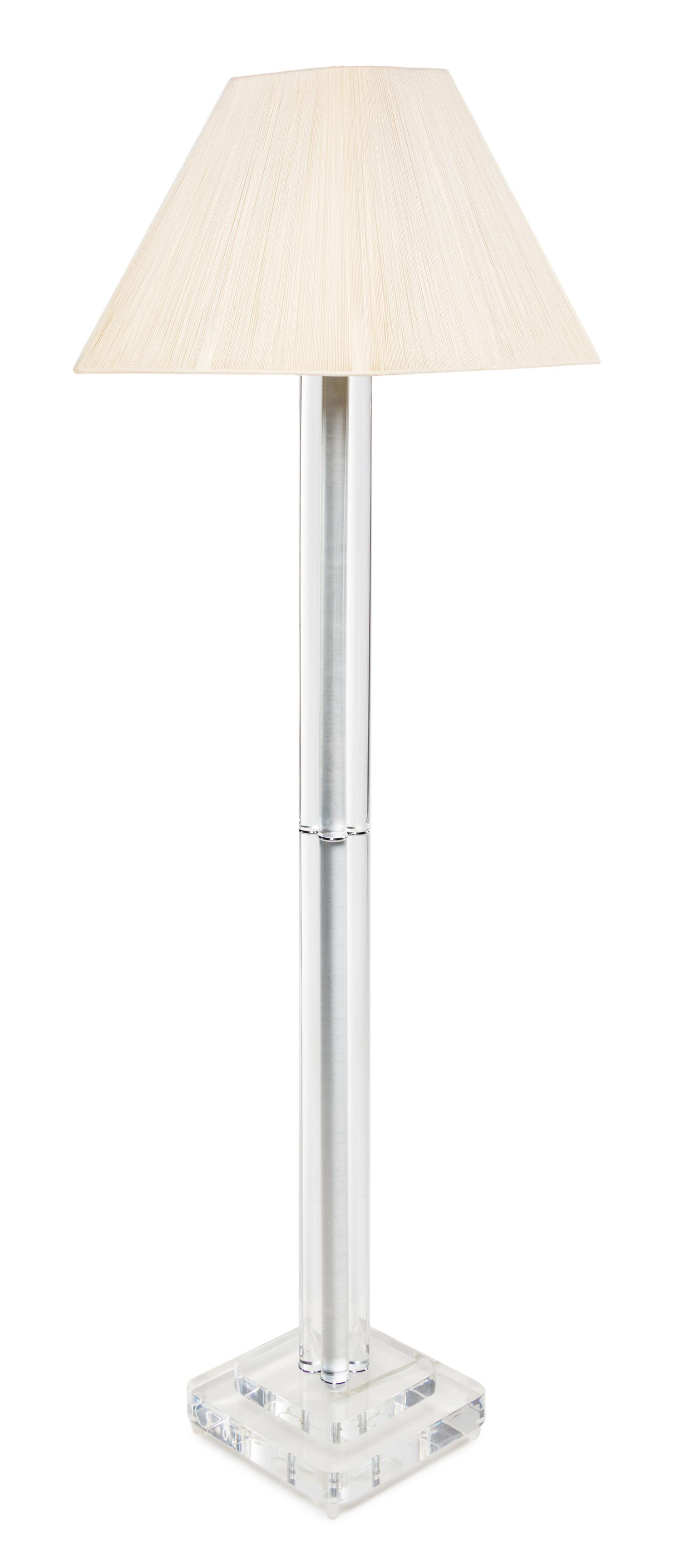 A Lucite Floor Lamp