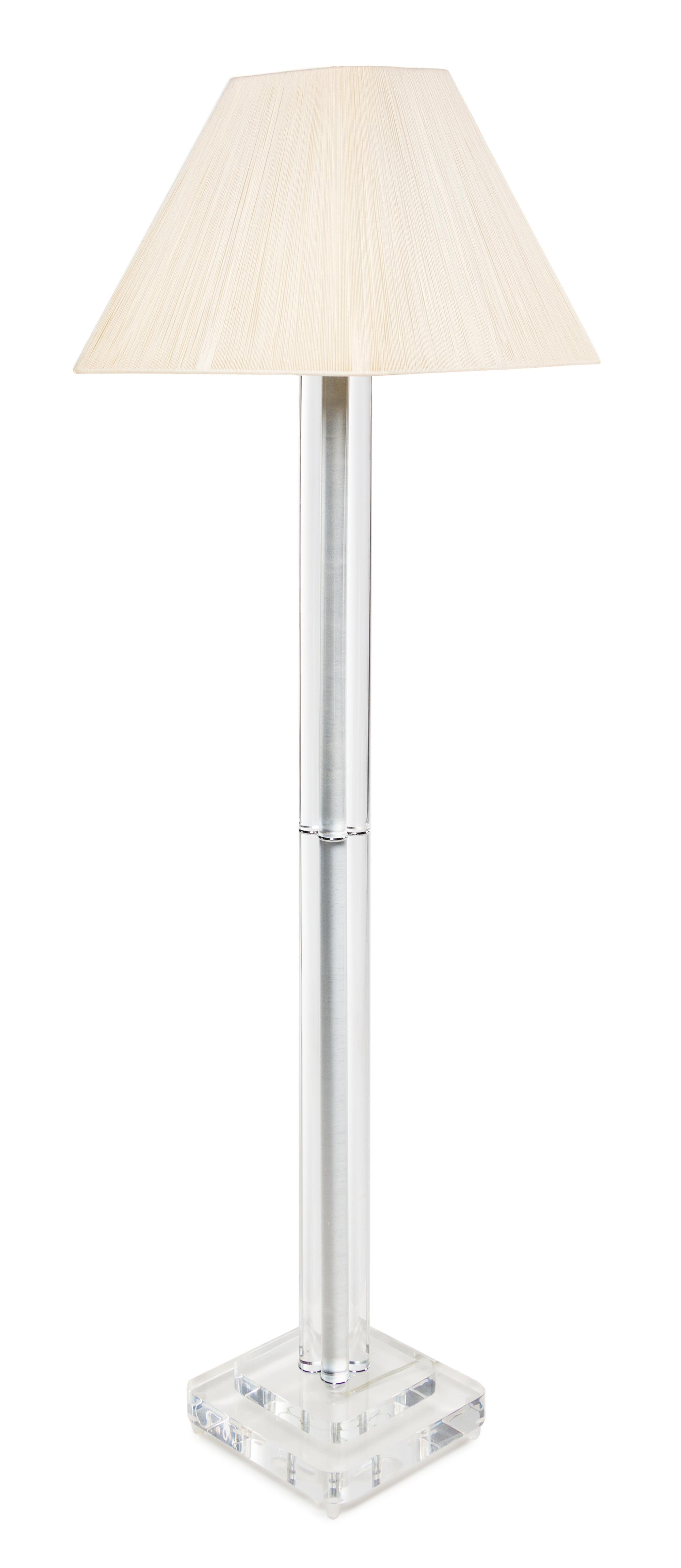 A Lucite Floor Lamp