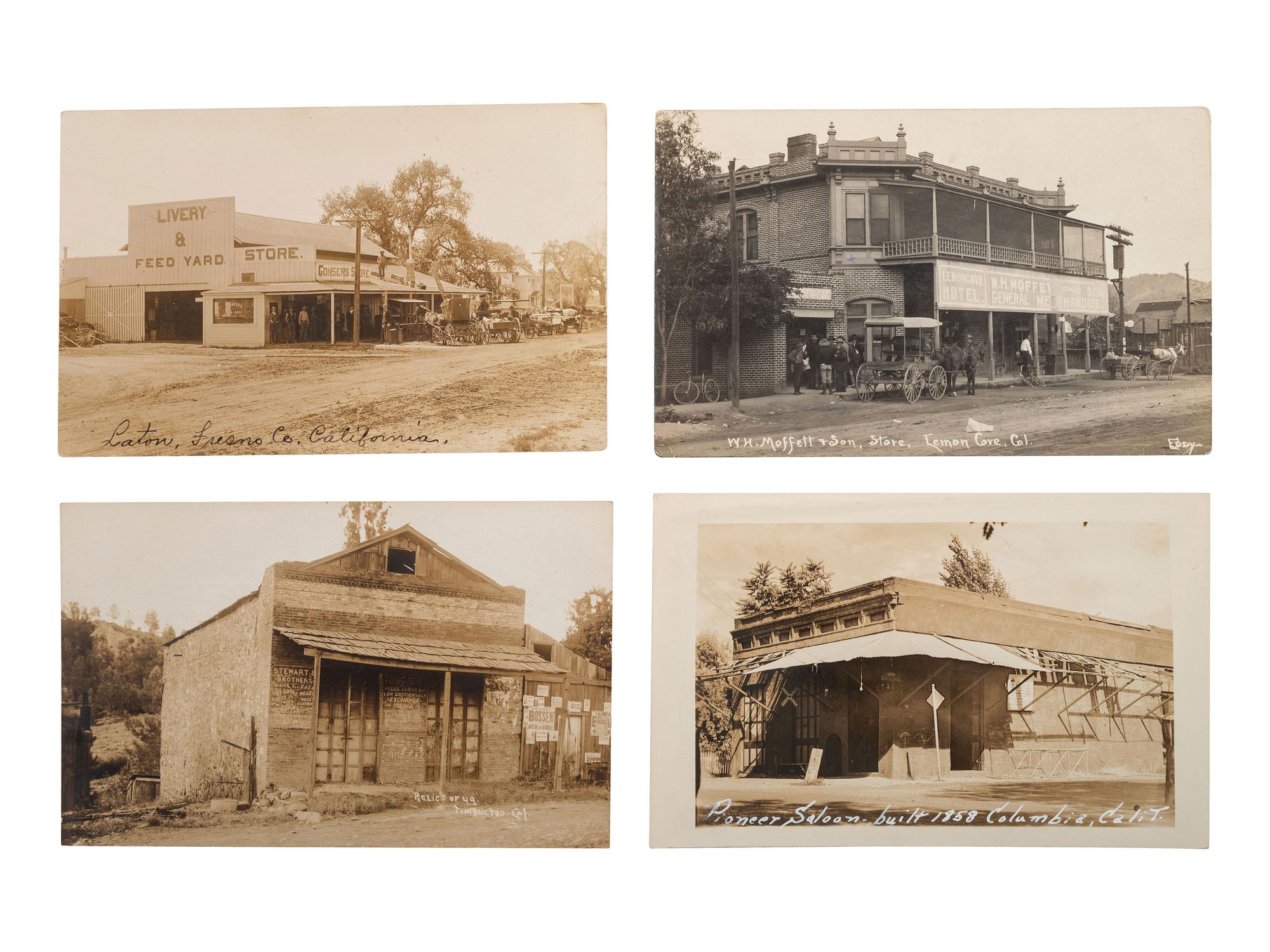 [CALIFORNIA]. A group of approx. 118 RPPCs of small towns & cities in California.